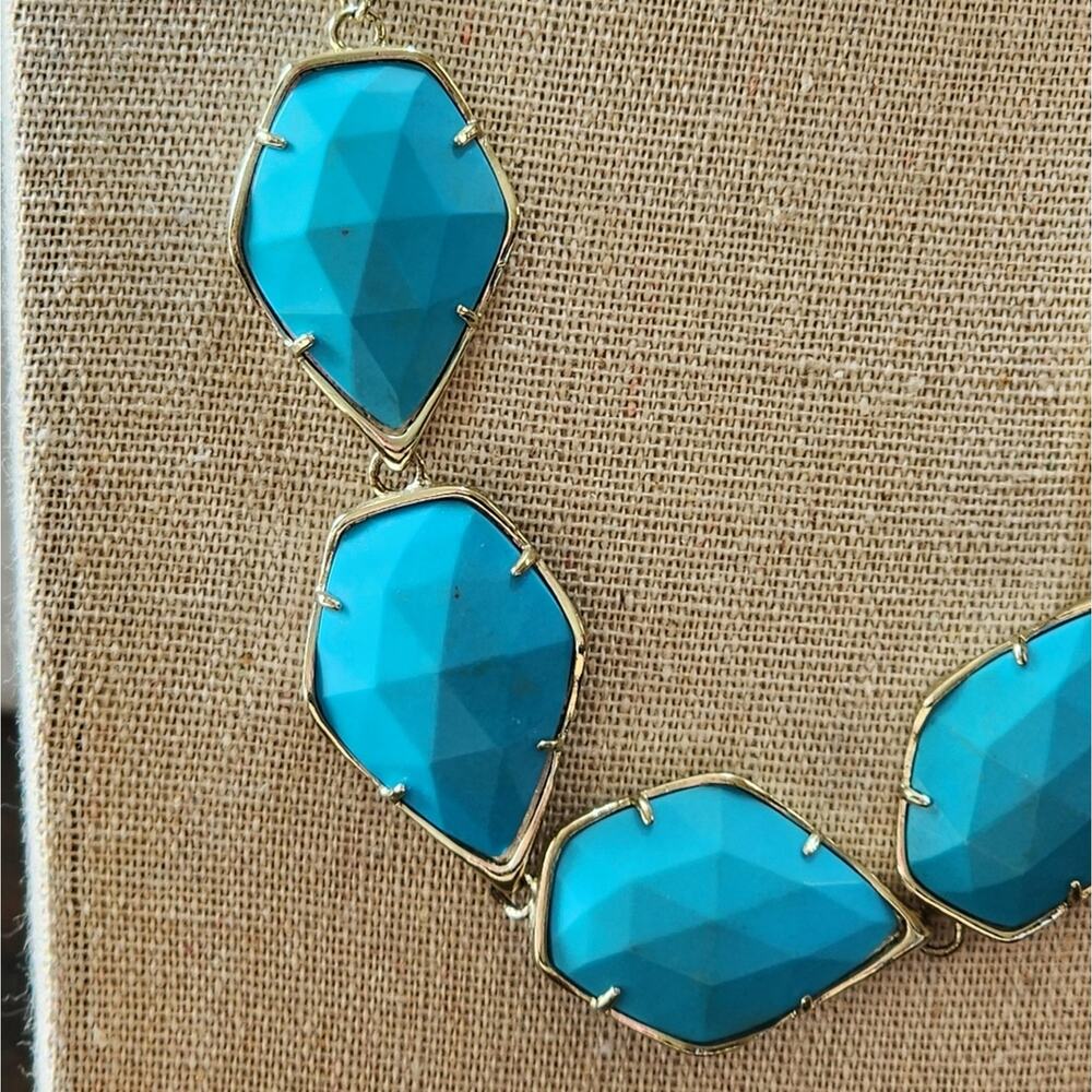 Kendra Scott Corley Conely connely? Necklace‎ gold and turquoise? - Picture 5 of 13